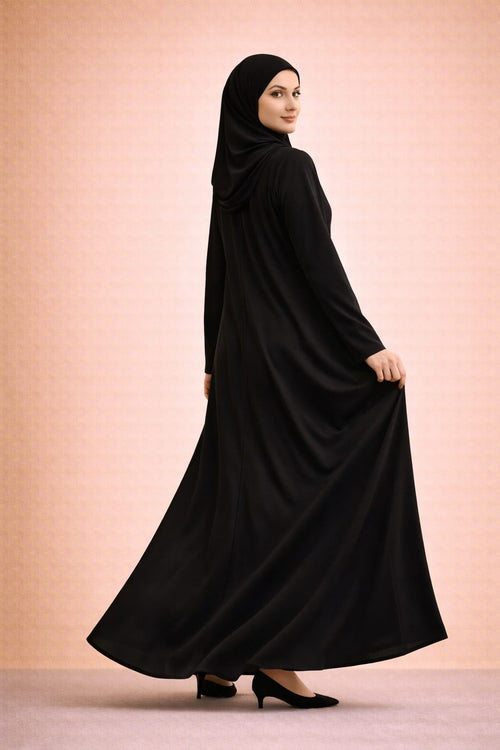 Midnight Elegance Premium Black Abaya
