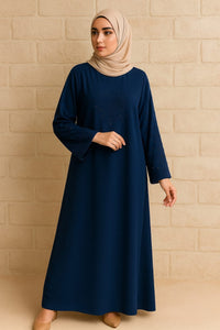 Midnight Elegance Premium Navy Abaya